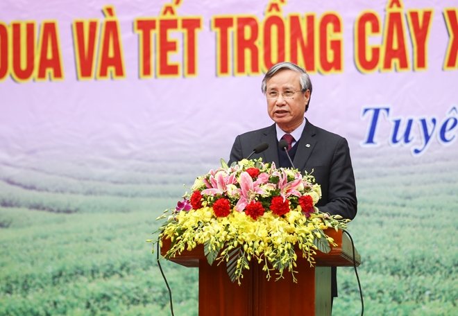  Đồng chí Trần Quốc Vượng phát biểu chỉ đạo tại buổi lễ.